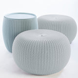 Cozy Pouf Ottoman Patio Set Cloudy Grey + FREE DELIVERY