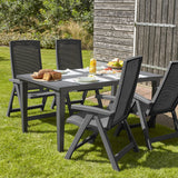 Montreal Folding Recline Garden Chair Graphite