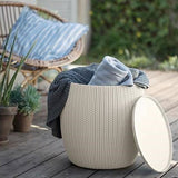 Cozy Pouf Ottoman Patio Set Harvest Brown + FREE DELIVERY