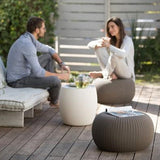 Cozy Pouf Ottoman Patio Set Harvest Brown + FREE DELIVERY