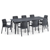 Lima Long Dining Table Graphite 240cm