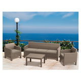 Orlando Outdoor 3 Sofa Set Cappuccino