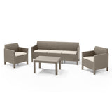 Orlando Outdoor 3 Sofa Set Cappuccino