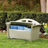 Patio Storage Bench Olive