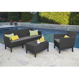 Salemo 3 Seater Outdoor Sofa Graphite