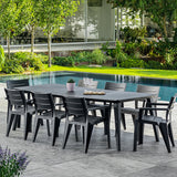 Lima Long Dining Table + 8 Ibiza Chairs (FREE DELIVERY)