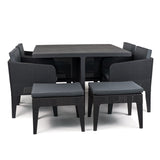 Columbia 9Pc Outdoor Dining Set Graphite (DISPLAY SET)