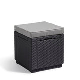 Ice Cube Cooler Side Table + Cushion Graphite