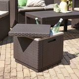 Ice Cube Cooler Table Brown