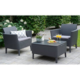 Salemo Balcony Outdoor Sofa Set Graphite