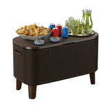 Bevy Bar Cooler Box and Side Table Brown