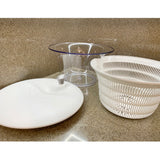 Casa Salad Spinner Nonslip Base White