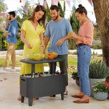 Bevy Bar Cooler Box and Side Table Brown