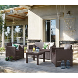 Alabama Outdoor Sofa Set Brown