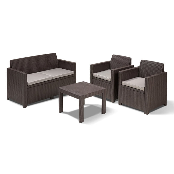 Alabama Outdoor Sofa Set Brown