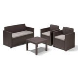 Alabama Outdoor Sofa Set Brown