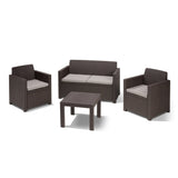 Alabama Outdoor Sofa Set Brown