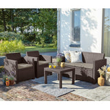 Alabama Outdoor Sofa Set Brown