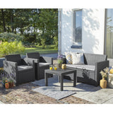 Alabama Outdoor Sofa Set Graphite [AS-IS] Display + Free Delivery