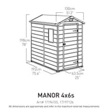 Lineus 4 x 6 Outdoor Storage Shed + Free Assembly