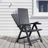 Montreal Folding Recline Garden Chair Graphite