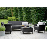 Salemo 3 Seater Outdoor Sofa Graphite