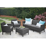 Salemo 3 Seater Outdoor Sofa Graphite