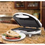 Brentwood Appliances White Nonstick Panini Press and Sandwich Maker