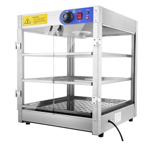 PNR 3-Tier 110V Commercial Countertop Food Pizza Warmer 750W 24x20x20 Pastry Display Case