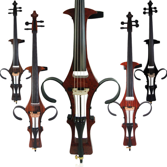 Leeche Handmade Professional Solid Wood Electric Cello 4/4 Full Size Silent Electric Cello-Soul