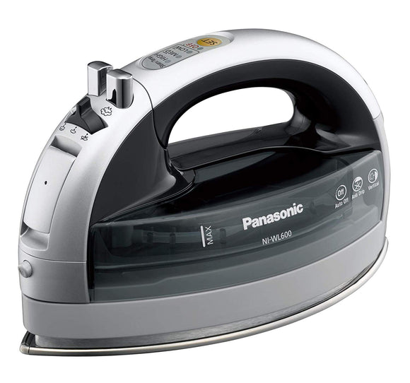 Panasonic NI-WL600 Cordless Multi-Directional Iron, Stainless Steel Soleplate, Silver/Black