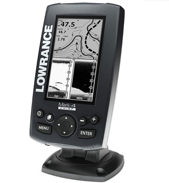 Lowrance Mark-4 Chirp 000-11823-001 Fishfinder/Chartplotter with 83/200 KHz Transom Mount Transducer